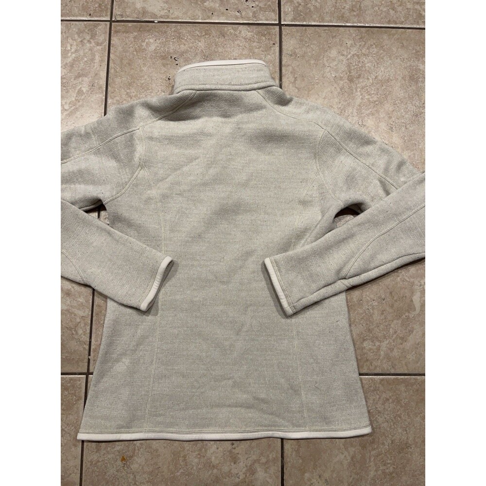 Patagonia Better Sweater Womens M Beige Quarter Zip Sweatshirt Hiking 2014 - Picture 2 of 5